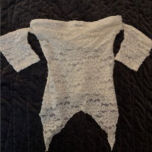 Urban Renewal White Lace Off-Shoulder Blouse